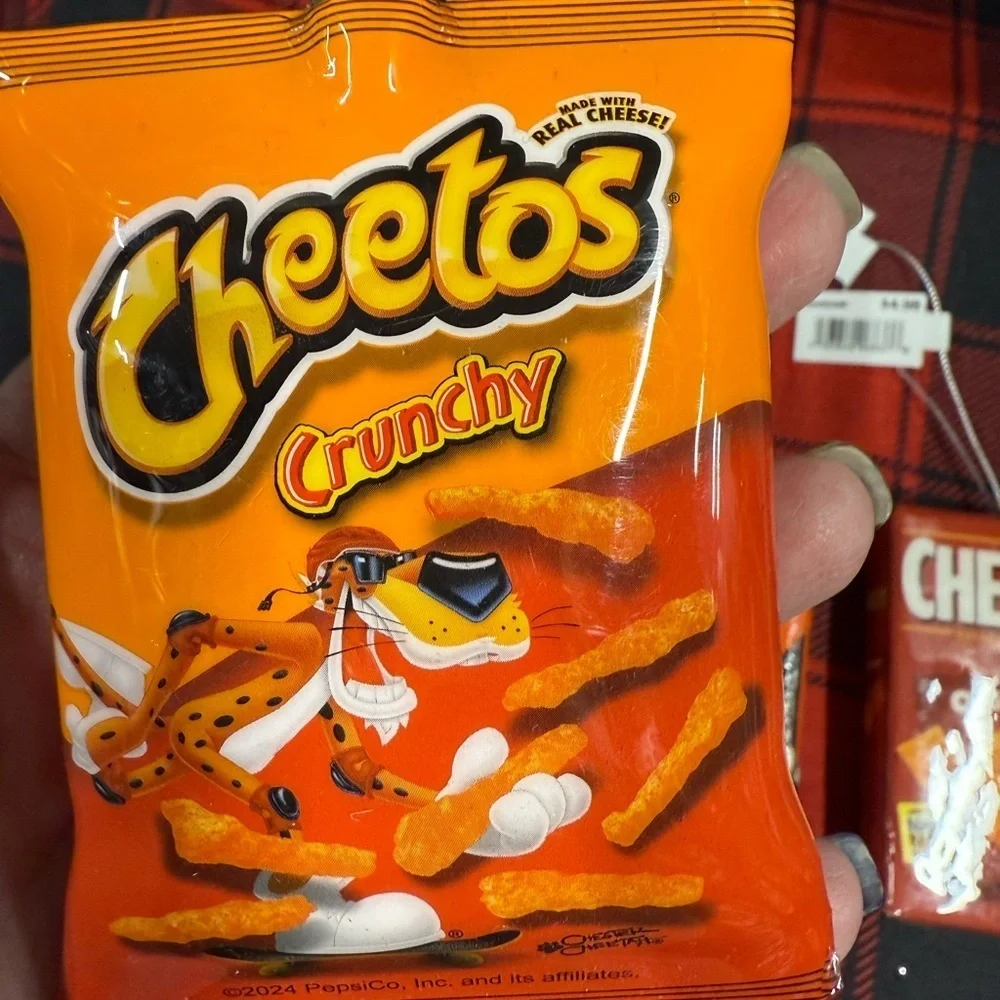 Orange Crunchy Cheeto’s and Cheez Holiday Christmas Ornaments Brand New Set of 3